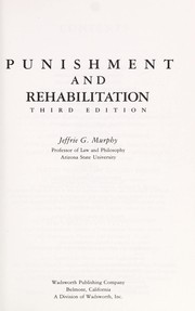 Cover of: Punishment and rehabilitation