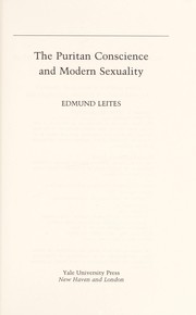 Cover of: The Puritan conscience and modern sexuality