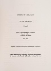 Cover of: Children in family law: course materials