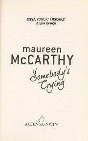 Cover of: Somebody's crying