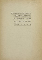 Cover of: Un tratto delle mura di cinta di Ferrara, prima dell'addizione erculea