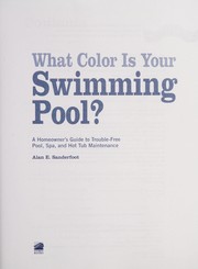 What color is your swimming pool? by Alan E. Sanderfoot