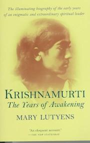 Cover of: Krishnamurti