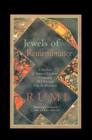 Cover of: Jewels of remembrance by Rumi (Jalāl ad-Dīn Muḥammad Balkhī)