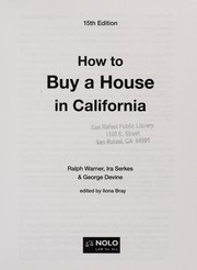 Cover of: How to buy a house in California