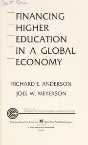 Cover of: Financing higher education in a global economy
