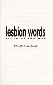Cover of: Lesbian words by edited by Randy Turoff.