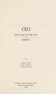 CEO by David L. Kurtz, Louis E. Boone, C. Patrick Fleenor