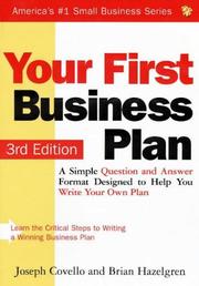 Cover of: Your First Business Plan by Joseph Covello, Brian Hazelgren