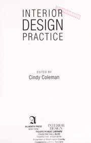 Cover of: Interior design practice by Cindy Coleman