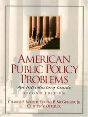 Cover of: American Public Policy Problems: An Introductory Guide (2nd Edition)