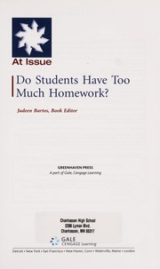 Cover of: Do students have too much homework?