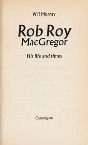 Cover of: Rob Roy MacGregor: his life and times