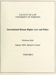 Cover of: International human rights: law and policy