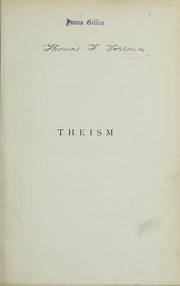 Cover of: Theism: being the Baird lecture for 1876