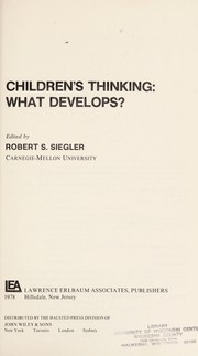 Children's Thinking by Robert Siegler
