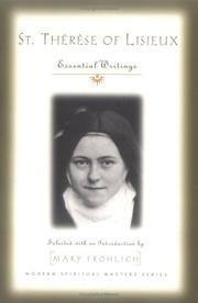 Cover of: St. Therese of Lisieux: Essential Writings (Modern Spiritual Masters Series)
