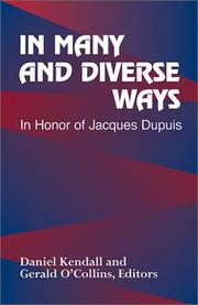 Cover of: In Many and Diverse Ways: In Honor of Jacques Dupuis