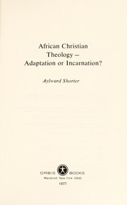 African Christian theology by Aylward Shorter