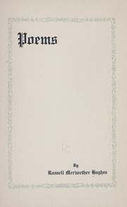 Cover of: Poems by Hughes, Russell Meriwether