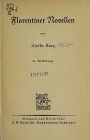Cover of: Florentiner Novellen