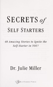 Cover of: Secrets of self starters