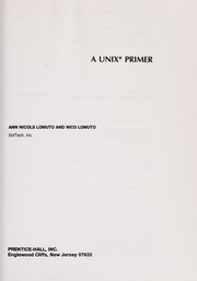 Cover of: A UNIX primer