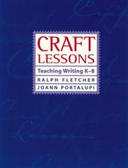 Cover of: Craft lessons: teaching writing K-8