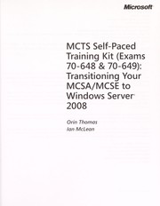 Cover of: MCTS self -paced training kit (exams 70-648 & 70-649): transitioning your MCSA/MCSE to Windows Server 2008