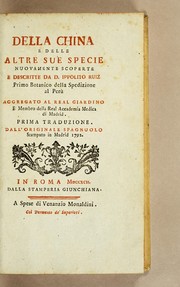 Cover of: Della china e delle altre sue specie nuovamente scoperte e descritte