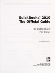 Quickbooks 2010 by Leslie Capachietti