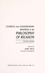 Cover of: Classical and contemporary readings in the philosophy of religion. by John Harwood Hick