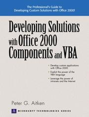 Cover of: Developing Solutions with Office 2000 Components and VBA (Microsoft Technologies Series)