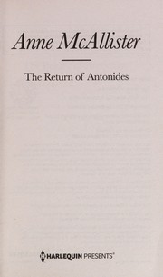 The return of Antonides by Anne McAllister
