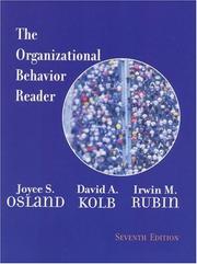 Cover of: The Organizational Behavior Reader (7th Edition) by Joyce S. Osland, David A. Kolb, Irwin M. Rubin