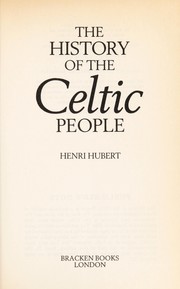 Cover of: History of the Celtic People