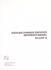 Cover of: Stata multivariate statistics reference manual: release 10.