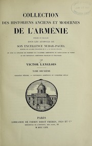 Cover of: Collection des historiens anciens et modernes de l'Arménie by Langlois, Victor