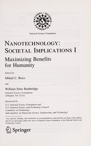 Cover of: Nanotechnology: Societal Implications I