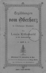 Cover of: Erzählungen vom Oberharz in Oberharzer Mundart Heft 4