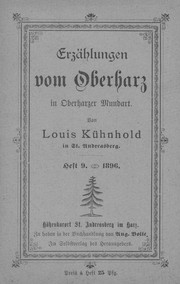 Cover of: Erzählungen vom Oberharz in Oberharzer Mundart Heft 9