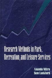 Cover of: Research methods in park, recreation, and leisure services