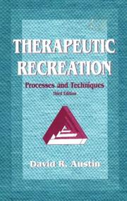 Cover of: Therapeutic Recreation: Processes and Techniques