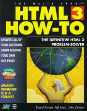 HTML 3 how-to : the definative HTML 3 problem-solver