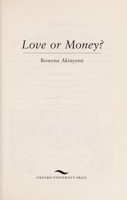 Cover of: Love or money?