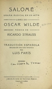 Cover of: Salomé by Richard Strauss