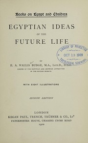 Cover of: Egyptian ideas of the future life