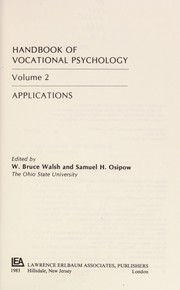 Cover of: Handbook of Vocational Psychology: Applications