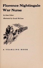 Cover of: Florence Nightingale, war nurse