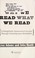 Cover of: Why we read what we read